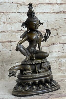 Tibet bronze Gilt Buddhism Joss Sit lotus Guanyin Kuan-Yin Buddha Goddess Figure-image