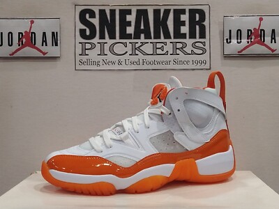 Women's Jordan Jumpman Two Trey - DR9631 180 - White / Orange - Size: 7.5 - NEW-image