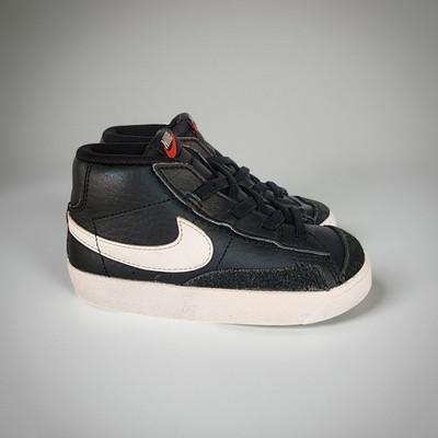 Toddler's Nike Blazer Mid '77 Black/White-White-Team Orange (DA4088 002) 8C-image