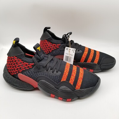 Adidas Trae Young 2 Atlanta Hawks  Basketball Shoes Sz US 8 Black Orange Mid-image