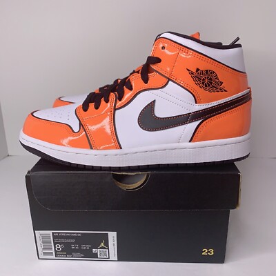 Size 8.5 - Jordan 1 Mid SE Turf Orange Sneakers-image