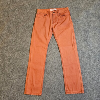Levis Jeans Womens 16 Orange 511 Vintage Y2K Slim Skinny Mid Rise Causal Grunge-image