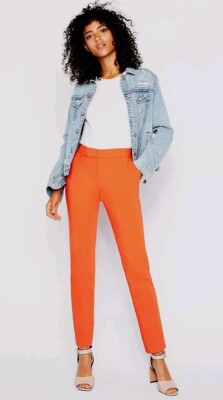 Express Columnist Mid Rise Ankle Pant Orange / Women's 8R (28