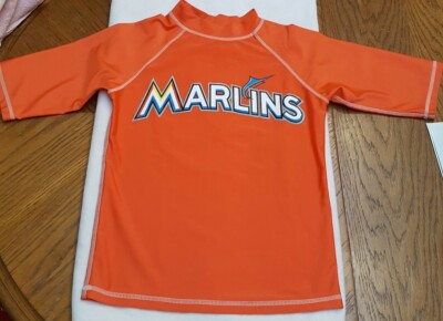 Florida Marlins MLB Genuine Merchandise Orange Mid Sleeve Crew Neck Shirt Youth-image