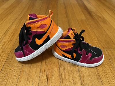 Nike Air Jordan 1 Mid (TD). Size: 6C. EUC.-image