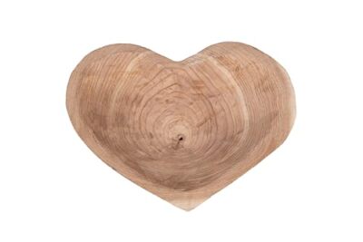 P Decorative Wood Heart Shaped Bowl Small Gold-image