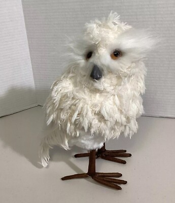 Creative Co-Op, Inc Owl Plush 11” Foam Center White Realistic New-image