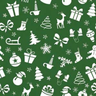 Carolina Creative Bandanna (Christmas Surprises Green) 22x 22 Winter Holiday-image