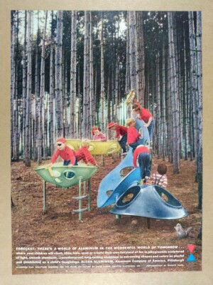 1957 ALCOA Aluminum Creative Playthings Playground Structures vintage print Ad-image