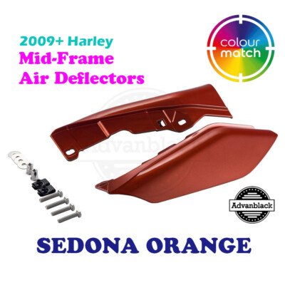 Sedona Orange Mid-Frame Air Deflectors For  2009-2016 Harley Street Road Glide-image