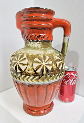 Fantastic Bay Keramik 73-30 Mid Century Jug Vase Amaze Lava Retro Colours - Fine-image