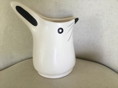 RABBIT PITCHER/Vase~Creative Co-Op~Stoneware~Cute~Clever-image