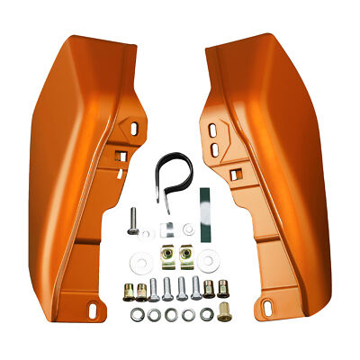 Mid Frame Deflector Fit For Harley Touring 2009-2023 Scorched Orange/Black Denim-image