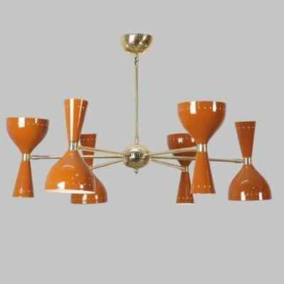 Mid Century Modern Chandelier  Brass 12 Lights Sputnik chandelier light-image