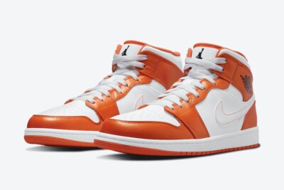 NEW Nike Air Jordan 1 Mid SE Metallic Electric Orange Mens DM3531-800 SIZE 11-image