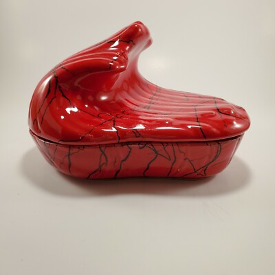 Pottery California Dish Mid Century Orange USA Modern Vintage MCM Ceramic Glaze-image