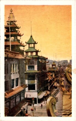 CHINATOWN, SAN FRANCISCO, Grant Avenue, Buddah Lion, Joss-house Postcard-image
