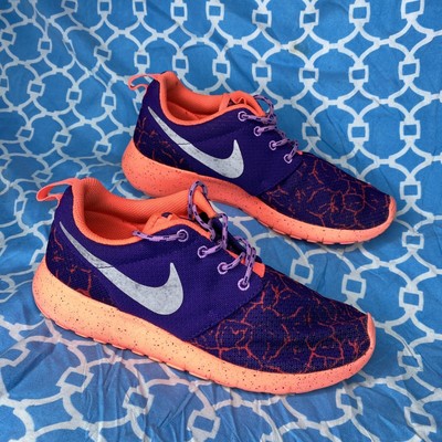 Nike Women’s size 6.5 Roshe one Lava purple orange running sneakers wmns shoes-image