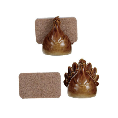 Creative Co-op - Turkey Shaped Sponge Holder with Sponge - CF3883-image