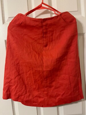 Nine West Orange Linen Skirt-image