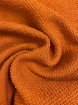 Designer Burnt Orange Water & Stain Resistant MCM Mid Century Modern Upholstery-image