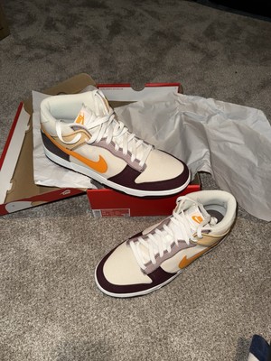 Nike Men Dunk Mid Coconut Milk/Vivid Orange Dv0830-101 US13 - Brand new -image