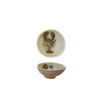 Creative Co-op Lobster Hand-Painted Pinch Pot-image