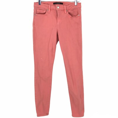 Joes Jeans Pants Womens 28 Pink Orange Denim Skinny Ankle Logo Pockets-image