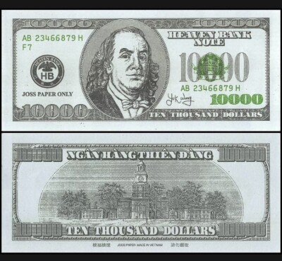 VIETNAM 100,000 (10000) Dollars, 1980, Hell Note, World Joss Currency-image