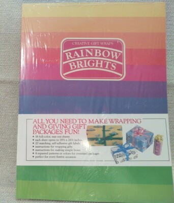 New Sealed Vintage 1988 Creative Gift Wraps Books Rainbow Brights 200929-image