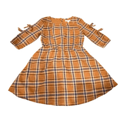 Copper Key Dress Orange Plaid Size 5T-image