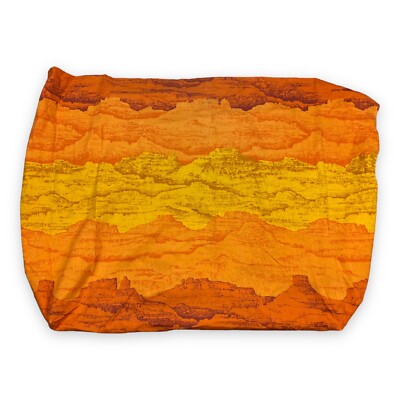 Vintage Marlborough Fitted Bed Sheet Twin Mesa Desert Canyon Sunset Retro Fabric-image