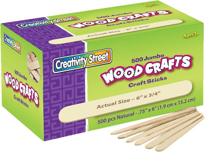 Chenille Kraft Creativity Street Craft Popsicle Sticks Beige 500/Box -image