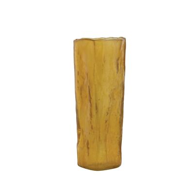 Creative Co-Op Organically Shaped Glass Vase or Candle Holder, Orange-image