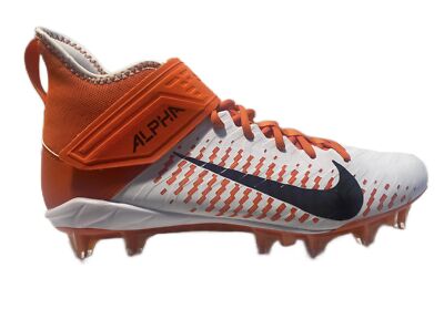 Nike Alpha Menace Pro 2 Mid Men's Football Cleats Size 15 White/Orange/Black-image