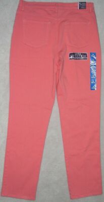 NWT Women GLORIA VANDERBILT AMANDA Size  10A 10 AVG Orange ULTRA JEANS Leg30 -image