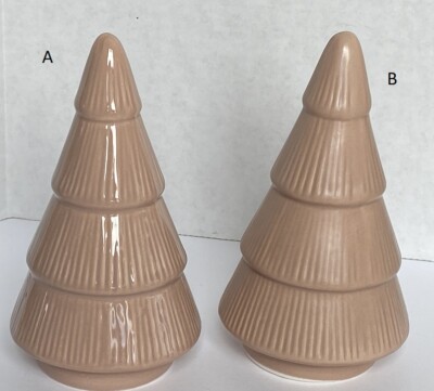 Creative Co-Op Stoneware Mauve Pink Christmas Tree 6