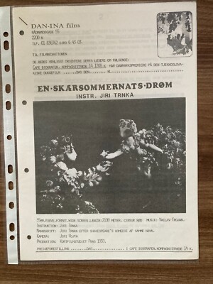 Sen noci svatojánské Joss Ackland, Ann Bell 1959 Danish Press Release-image