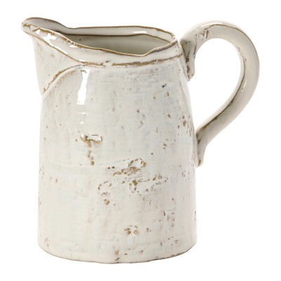 Creative Co-Op 28 oz. Stoneware Reactive Glaze White Each One Will Vary Pitch...-image