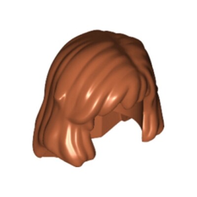 LEGO - Minifig, Hair Female Mid-Length - Dark Orange-image