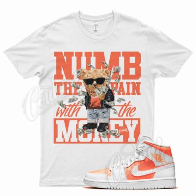 White NUMB Shirt for J1 1 Mid Bright Citrus Orange 11-image