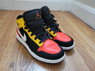 Nike Air Jordan 1 Mid SE GS 'Amarillo Team Orange'  BQ6931-087  Youth Size 6.5Y-image