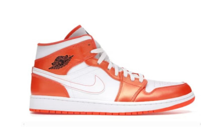 DM3531-800 Air Jordan 1 Mid SE Electro Orange Black White Men's Shoes Lifestyle-image