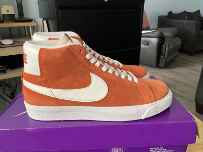 Brand New Nike SB Blazer Mid Safety Orange White  Size 6.5-image