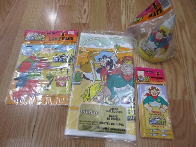 6pc Unique Wild West COWboys Moo Mesa Birthday Party Supplies Lot 1993-image