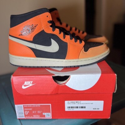 Size 9.5 - Jordan 1 Mid Black Cone 2018 SAMPLE PAIR-image