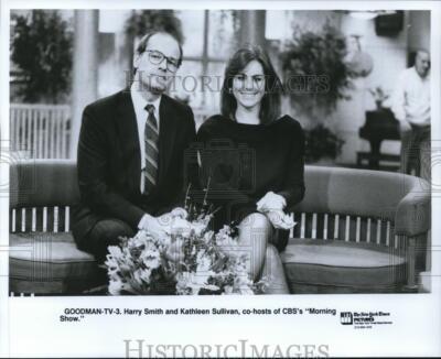 1990 Press Photo Harry Smith and Kathleen Sullivan in Morning Show - cvp86879-image