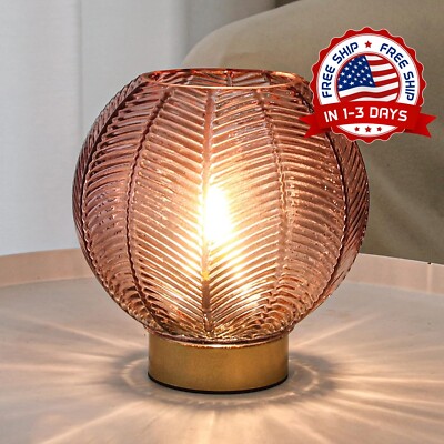 Lámparas de mesa inalámbricas lámpara con pilas para mesita de noche decorativa-image