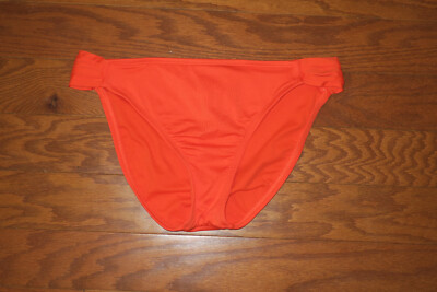 M ❤️ MOSSIMO ❤️ SWIM SUIT ❤️ LOW-MID WAISTED ❤️ BIKINI BOTTOMS ORANGE RUCHED-image