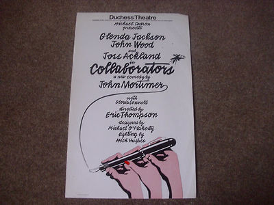  COLLABORATORS  Glenda Jackson & Joss ACKLAND  Original DUCHESS Theatre Poster-image